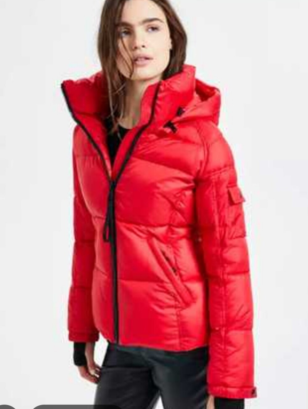Halifax Down Hooded Jacket, Red/Black, Size L, Winter Snow Outdoors